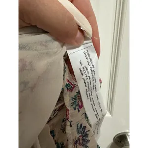 Zara women's beige floral ruched mini‎ halter dress size XS thumbnail 5