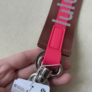 Lululemon Never Lost Keychain Wordmark - Ancient Copper/Glaze Pink thumbnail 7