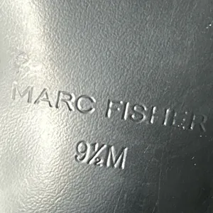 Marc Fisher Woman’s fanna mules black heel mule square toe. Size 9.5. thumbnail 12