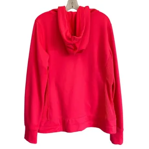 GapFit Womens XL Pink Red Full Zip Hoodie‎ Thumbhole Athletic Jacket Funnel Neck thumbnail 8
