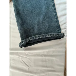 Womens Medium Wash Straight Leg Jeans with Studded‎ Back Pockets Blue Denim thumbnail 6