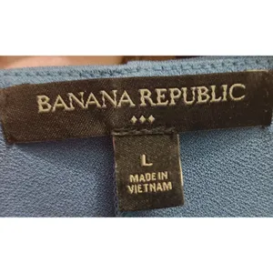 Banana Republic Blue Sleeveless V-Neck Tunic Top Size‎ L thumbnail 3