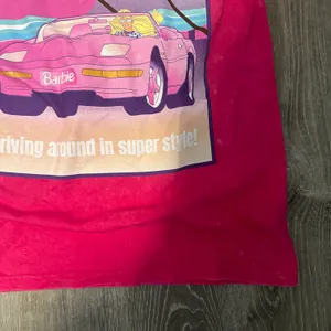 Barbie Movie Hot Pink T Shirt With Barbie Car Size Medium New Cotton NWOT thumbnail 2