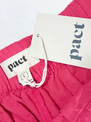 NWT Pact Canopy Linen Organic Cotton Blend Tank Top & Shorts Set - L - Coral Red thumbnail 3