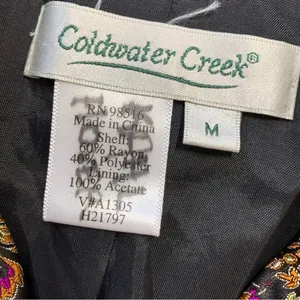 Coldwater Creek Tapestry Multicolor Brocade Jacquard Button Front Top Jacket M thumbnail 13