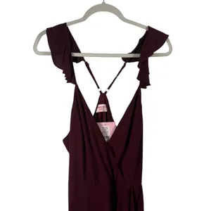 Showpo Trust Nobody Maxi‎ Dress Wine Red Wedding Guest NEW Womens UK 18 US 14 thumbnail 3