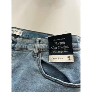 Abercrombie & Fitch 90s Straight Jeans Women's 34 18S Ultra High Rise NWT thumbnail 6