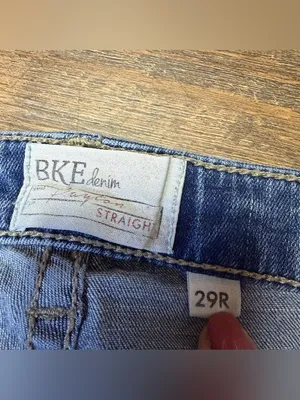 BKE Payton Straight Jeans Womens 29x32 Distressed Stretch Blue Denim thumbnail 3