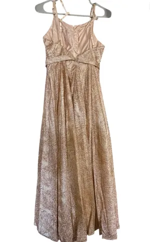 Gold Formal Prom Dress Size XS thumbnail 3