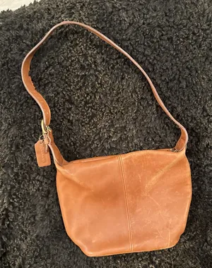 Vintage COACH 4148 Brown Leather Original SoHo Mini Bucket Shoulder Bag USA NICE thumbnail 1