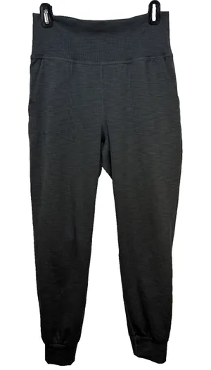 Beyond‎ Yoga Heather Rib Midi Joggers Size M Smoke Gray Pockets Lounge thumbnail 1