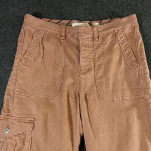 Hei Hei Anthropologie Pink Cargo Pants Wide Leg Frayed Hem Tencel Linen Size 28 thumbnail 8