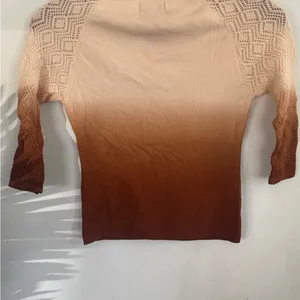 Vintage Y2K, Embellished Ombre Brown Beaded Top thumbnail 2