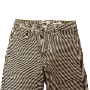 PULL&BEAR Striped Skinny Crop Jeans Sz 28 Gray White Raw Hem Stretch Cotton thumbnail 9