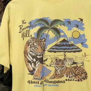 Graphic tee yellow, summer t-shirt size M thumbnail 2