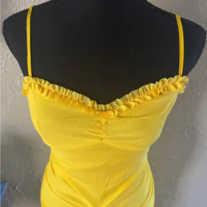 💛TIANMI Mesh Slip Ruffle Maxi Dress💛 ~M NWT thumbnail 8