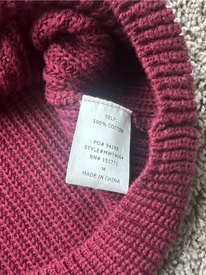 Sleeveless Turtleneck Knit Sweater Vest - Burgundy thumbnail 4