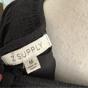 Z SUPPLY Remy Drop Waist Texture Dress In‎ Black Size Medium thumbnail 5