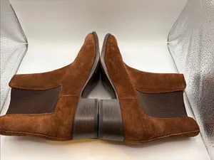 Frye Chestnut Brown Suede Chelsea Ankle Boots thumbnail 4