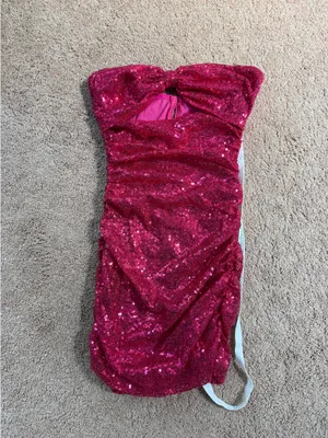 Lucy in the Sky Hot Pink Sequin Mini Dress thumbnail 3