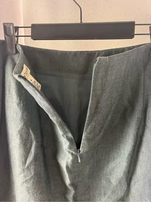 Ann Taylor Vintage Blue Classic Blazer and Skirt Suit Linen Cotton Blend 8/10 thumbnail 8