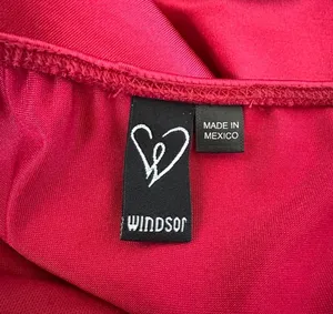 Windsor Red Satin Mini Dress Size Medium thumbnail 5