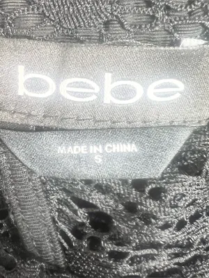 BEBE Black Lace Sleeveless Jumpsuit with Exposed Zipper Size Small thumbnail 10
