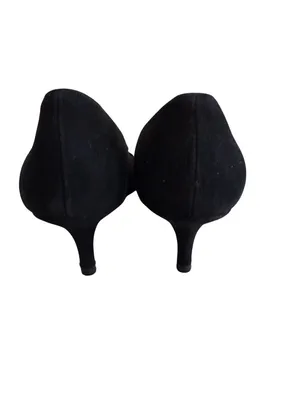 CHARLES JOURDAN Vintage Black Gold Suede Heels Size 6.5 NEW NWOB thumbnail 7