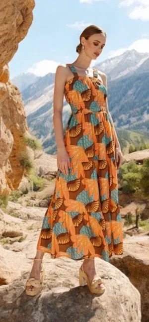 NWT Cleobella Organic Cotton Jolene Ankle Midi Dress‎ Riviera M $300 thumbnail 1
