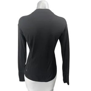 Lululemon Close To Crossing Women's Black Long Sleeve Athletic T Shirt Top Sz 6 thumbnail 2