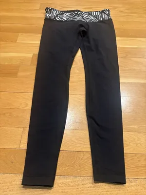 Lululemon Size 10 Athletic Leggings with Patterned Waistband thumbnail 1