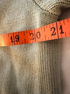 Vintage St. Andrew Sage Green V-Neck Cardigan Sweater with Gold Buttons thumbnail 5