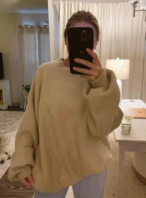 oversized sweater Tan thumbnail 1