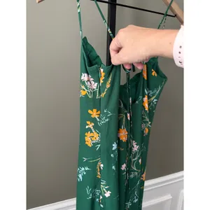 Urban Outfitters April Tie-Back Midi Slip Dress Green Medium thumbnail 5