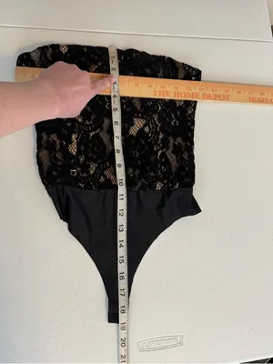Cami NYC Reina Bodysuit Strapless Lace in‎ Black Lace Size XS feminine romantic thumbnail 7