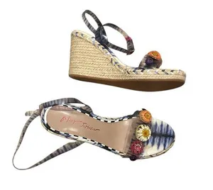 Betsey Johnson Floral Ankle Strap Wedge Shoes thumbnail 1