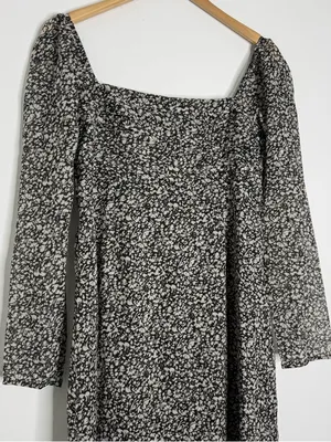 Abercrombie & Fitch Emerson Floral Chiffon Midi Dress Large thumbnail 4