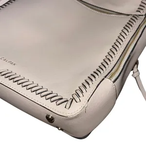 Calpak 15" Taupe Faux Leather Laptop Backpack Travel Carry on Luggage Handbags thumbnail 7