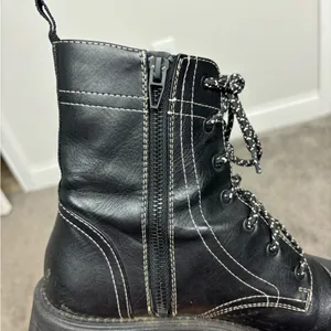 ASOS Black combat lace up‎ boots thumbnail 11
