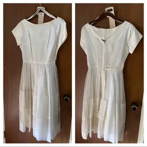 50s white midi dress Size XS thumbnail 3