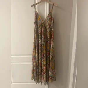 Geo Ethnic Print Silk Maxi Dress thumbnail 5