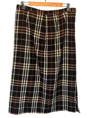 Vintage Briggs Wool Blend Plaid Mini Skirt - size 14 thumbnail 1