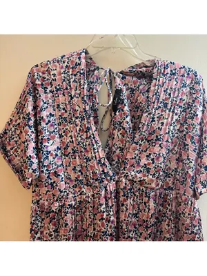 Lulus Express Yourself Blush Pink Floral Print Satin Babydoll mini Dress medium thumbnail 5
