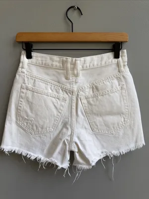 Free People We The Free Makai Jean Shorts Optic White Size 24 Distressed Denim thumbnail 6