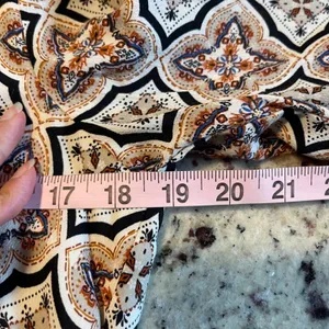 Anthropologie Mixed Print‎ Ruffle V Neck Long Sleeve Hi Low Mini Dress XS thumbnail 8