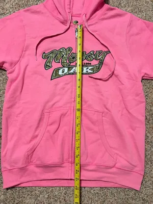 Mossy Oak Pink Logo Zipper Hoodie Women Medium new without tags. Never used thumbnail 5