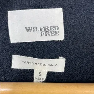 Wilfred Free Black Alpaca Wool Blend Sweater Vest with Fringe size Small thumbnail 12