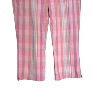 Ralph by Ralph Lauren Womens Sz 0 St Barts Hilite Plaid Pink Capri Pants Y2K thumbnail 3