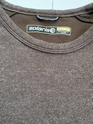 Solaris Women’s Crewneck Top in Brown. Size M Outdoor Layering. thumbnail 2