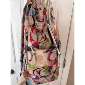 Coach Backpack Poppy Ikat Multicolor Silver Large thumbnail 3